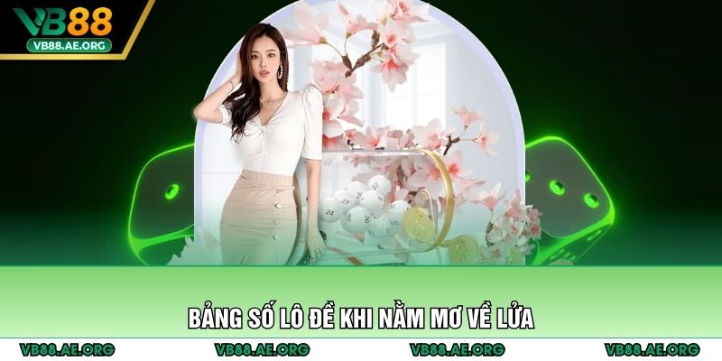 Bảng số lô đề khi nằm mơ về lửa